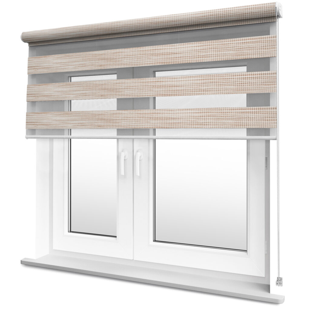 Roleta ścienna dzień i noc Zebra IV beż bielony Roleta ścienna dzień i noc Zebra IV beż bielony